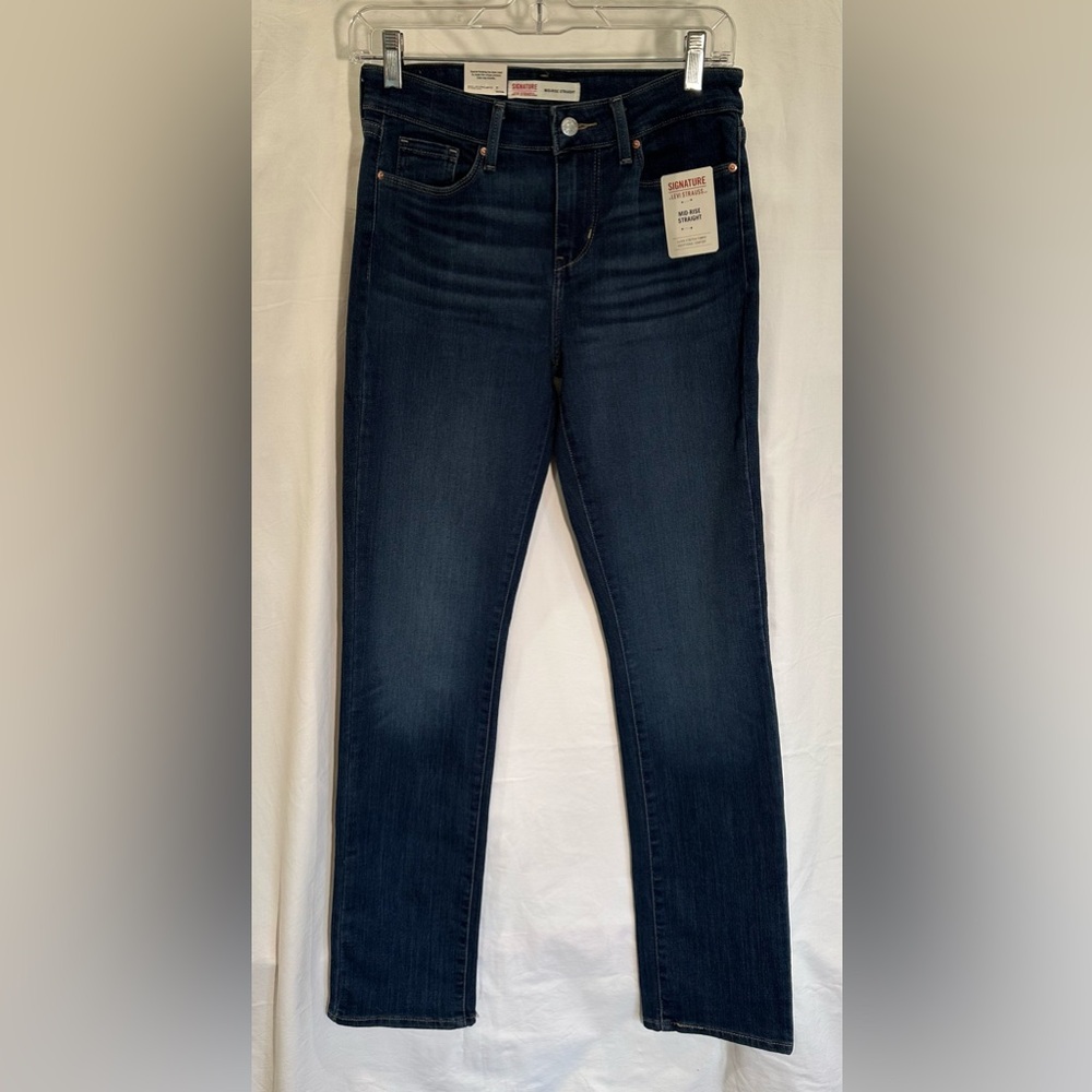 Signature by Levi Strauss Blue Straight Leg Jeans